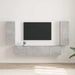 Dulap TV de perete 2 pcs Beton 30 x 31 x 80 cm Lemn compozit - WALTI WALTI