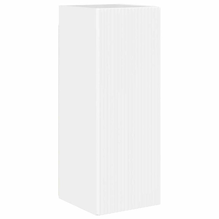 Dulap TV de perete Alb Lucios 30 x 31 x 80 cm Lemn compozit - WALTI WALTI