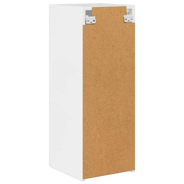 Dulap TV de perete Pe perete 2 pcs Alb Lucios 30 x 31 x 80 cm - WALTI WALTI