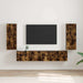 Dulap TV de perete 2 pcs Stejar fumuriu 30 x 31 x 80 cm - WALTI WALTI