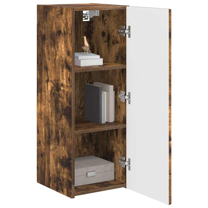 Dulap TV de perete 2 pcs Stejar fumuriu 30 x 31 x 80 cm - WALTI WALTI