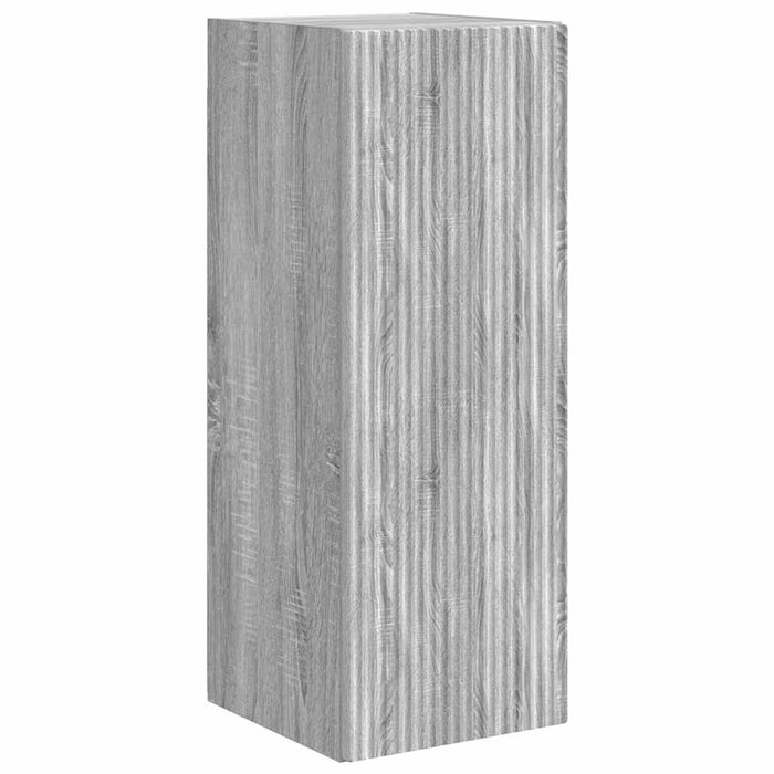 Dulap TV de perete Gri Sonoma 30 x 31 x 80 cm Lemn compozit - WALTI WALTI
