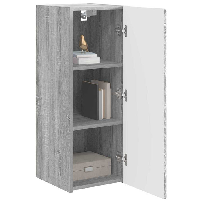 Dulap TV de perete Gri Sonoma 30 x 31 x 80 cm Lemn compozit - WALTI WALTI