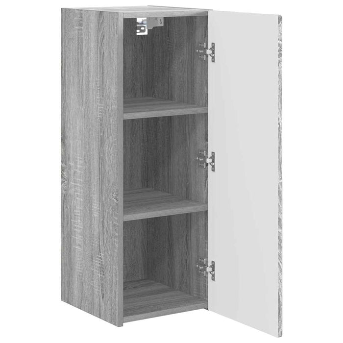 Dulap TV de perete Pe perete 2 pcs Gri Sonoma 30 x 31 x 80 cm - WALTI WALTI