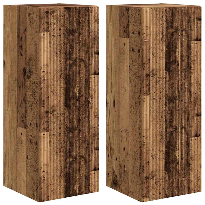 Dulap TV de perete Pe perete 2 pcs Lemn Vechi 30 x 31 x 80 cm - WALTI WALTI