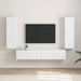 Dulap TV de perete 2 pcs Alb 30 x 31 x 100 cm Lemn compozit - WALTI WALTI