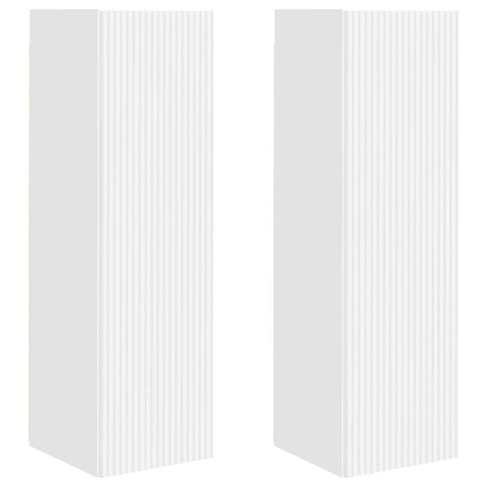 Dulap TV de perete 2 pcs Alb 30 x 31 x 100 cm Lemn compozit - WALTI WALTI