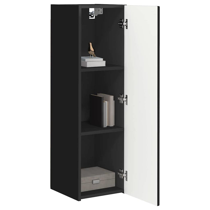 Dulap TV de perete Negru 30 x 31 x 100 cm Lemn compozit - WALTI WALTI