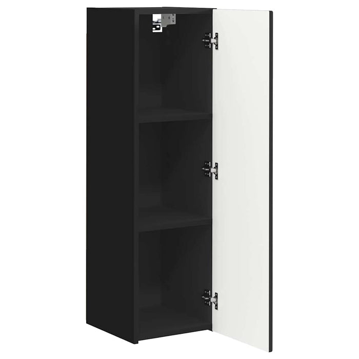 Dulap TV de perete 2 pcs Negru 30 x 31 x 100 cm Lemn compozit - WALTI WALTI