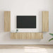 Dulap TV de perete 2 pcs Sonoma 30 x 31 x 100 cm Lemn compozit - WALTI WALTI