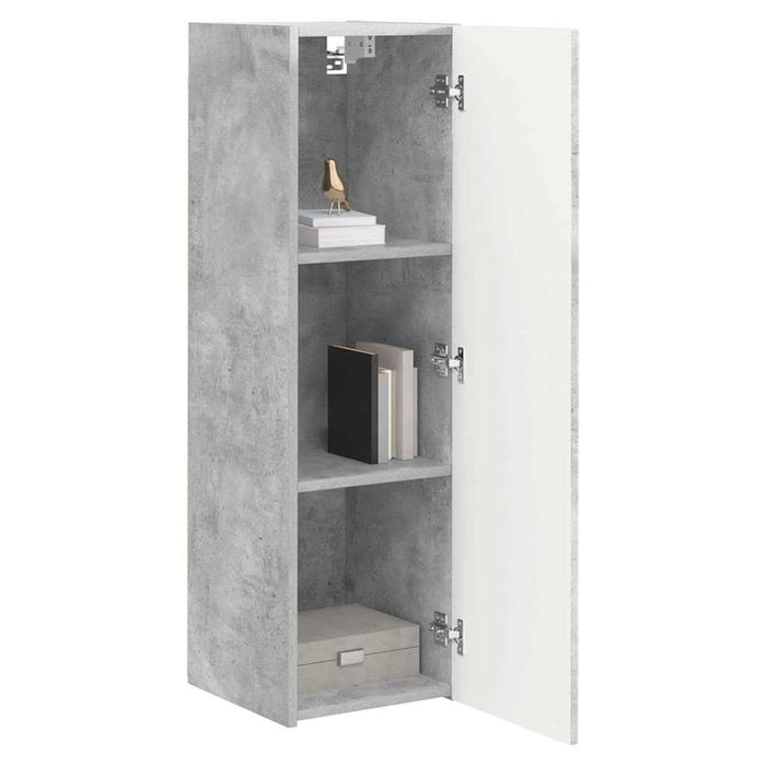 Dulap TV de perete 2 pcs Beton 30 x 31 x 100 cm Lemn compozit - WALTI WALTI