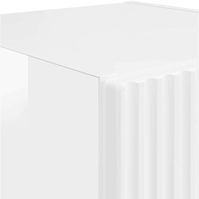 Dulap TV de perete Alb Lucios 30 x 31 x 100 cm Lemn compozit - WALTI WALTI