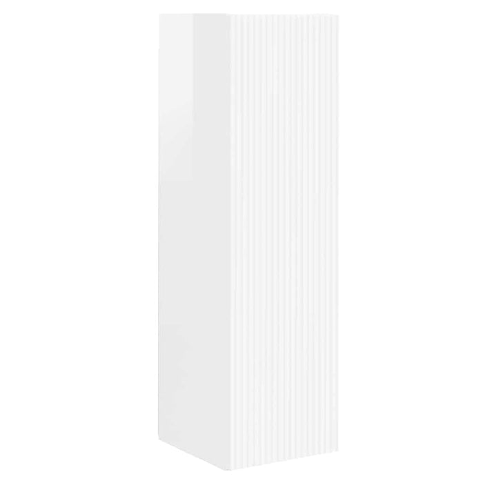 Dulap TV de perete Alb Lucios 30 x 31 x 100 cm Lemn compozit - WALTI WALTI