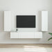 Dulap TV de perete Pe perete 2 pcs Alb Lucios 30 x 31 x 100 cm - WALTI WALTI
