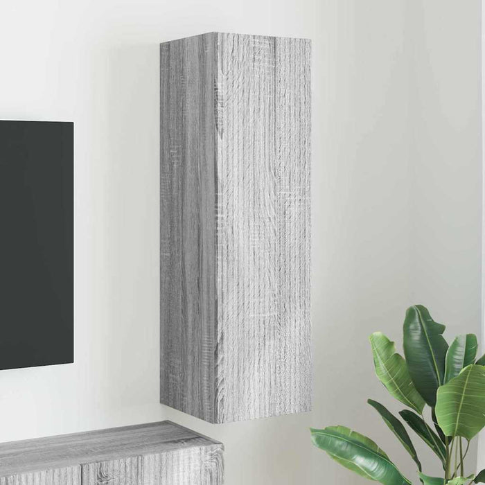 Dulap TV de perete Gri Sonoma 30 x 31 x 100 cm Lemn compozit - WALTI WALTI