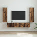 Dulap TV de perete Pe perete 2 pcs Lemn Vechi 30 x 31 x 100 cm - WALTI WALTI