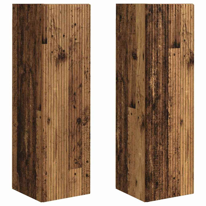 Dulap TV de perete Pe perete 2 pcs Lemn Vechi 30 x 31 x 100 cm - WALTI WALTI