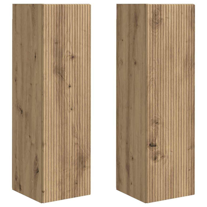 Dulap TV de perete 2 pcs Stejar artizanal 30 x 31 x 100 cm - WALTI WALTI
