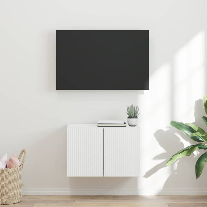 Dulap TV de perete Alb 59,5 x 31 x 40 cm Lemn compozit - WALTI WALTI