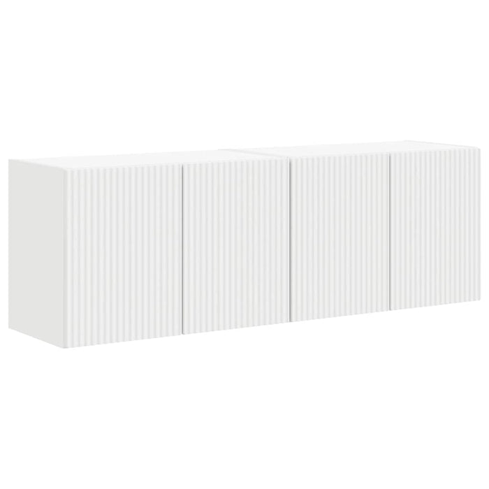 Dulap TV de perete 2 pcs Alb 59,5 x 31 x 40 cm Lemn compozit - WALTI WALTI