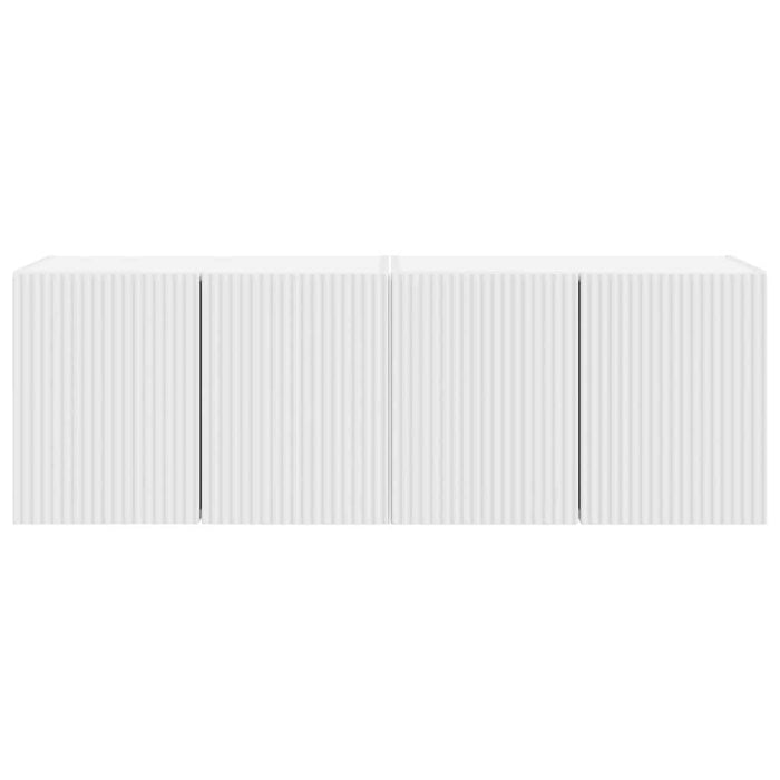 Dulap TV de perete 2 pcs Alb 59,5 x 31 x 40 cm Lemn compozit - WALTI WALTI
