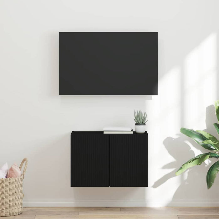 Dulap TV de perete Negru 59,5 x 31 x 40 cm Lemn compozit - WALTI WALTI