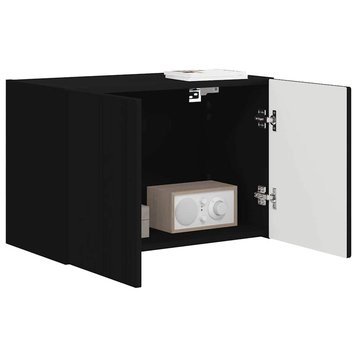 Dulap TV de perete Negru 59,5 x 31 x 40 cm Lemn compozit - WALTI WALTI