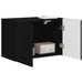 Dulap TV de perete Negru 59,5 x 31 x 40 cm Lemn compozit - WALTI WALTI