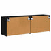 Dulap TV de perete 2 pcs Negru 59,5 x 31 x 40 cm Lemn compozit - WALTI WALTI