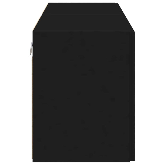 Dulap TV de perete 2 pcs Negru 59,5 x 31 x 40 cm Lemn compozit - WALTI WALTI