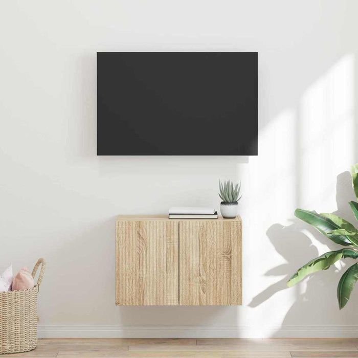 Dulap TV de perete Pe perete Stejar Sonoma 59,5 x 31 x 40 cm - WALTI WALTI