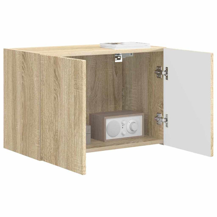 Dulap TV de perete Pe perete Stejar Sonoma 59,5 x 31 x 40 cm - WALTI WALTI