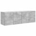 Dulap TV de perete 2 pcs Gri din beton 59,5 x 31 x 40 cm - WALTI WALTI