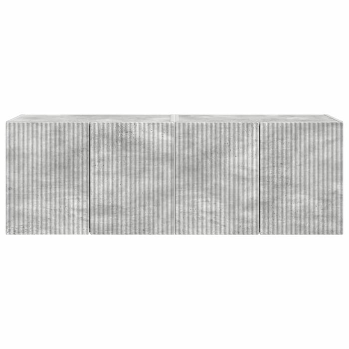 Dulap TV de perete 2 pcs Gri din beton 59,5 x 31 x 40 cm - WALTI WALTI