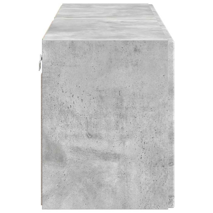 Dulap TV de perete 2 pcs Gri din beton 59,5 x 31 x 40 cm - WALTI WALTI