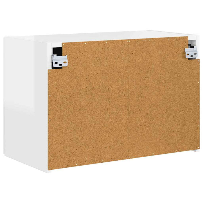 Dulap TV de perete Alb lucios 59,5 x 31 x 40 cm Lemn compozit - WALTI WALTI