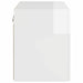 Dulap TV de perete Alb lucios 59,5 x 31 x 40 cm Lemn compozit - WALTI WALTI