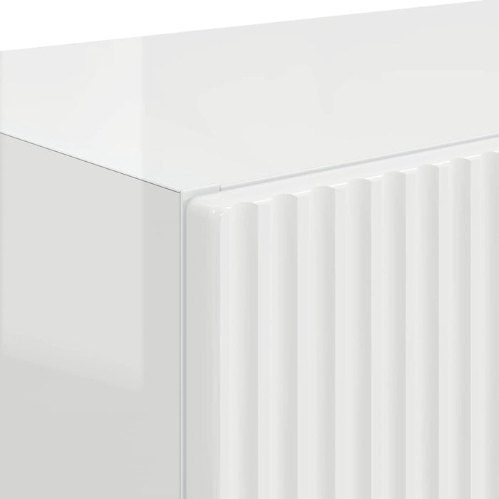 Dulap TV de perete Pe perete 2 pcs Alb lucios 59,5 x 31 x 40 cm - WALTI WALTI