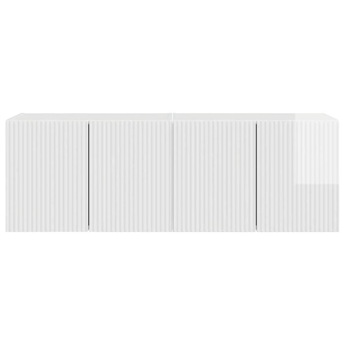 Dulap TV de perete Pe perete 2 pcs Alb lucios 59,5 x 31 x 40 cm - WALTI WALTI