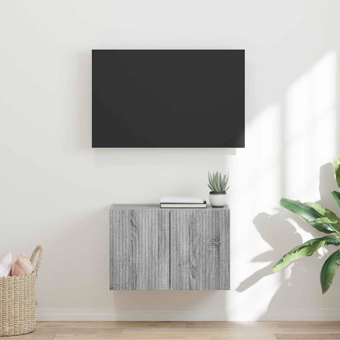 Dulap TV de perete Gri Sonoma 59,5 x 31 x 40 cm Lemn compozit - WALTI WALTI