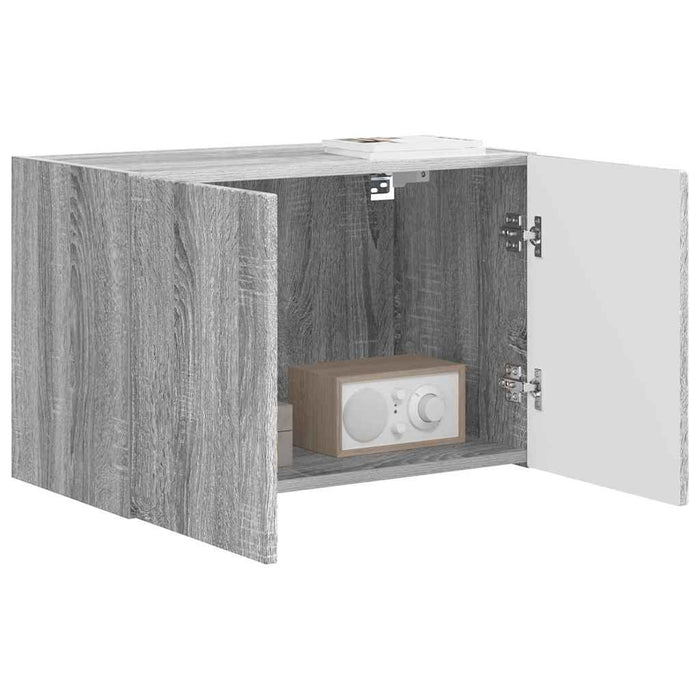 Dulap TV de perete Gri Sonoma 59,5 x 31 x 40 cm Lemn compozit - WALTI WALTI