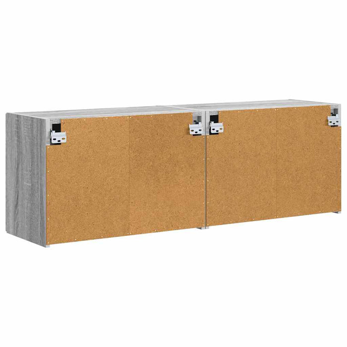 Dulap TV de perete Pe perete 2 pcs Gri Sonoma 59,5 x 31 x 40 cm - WALTI WALTI
