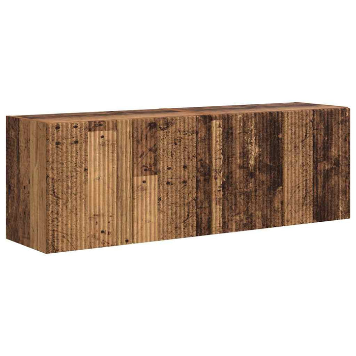 Dulap TV de perete Pe perete 2 pcs Lemn Vechi 59,5 x 31 x 40 cm - WALTI WALTI