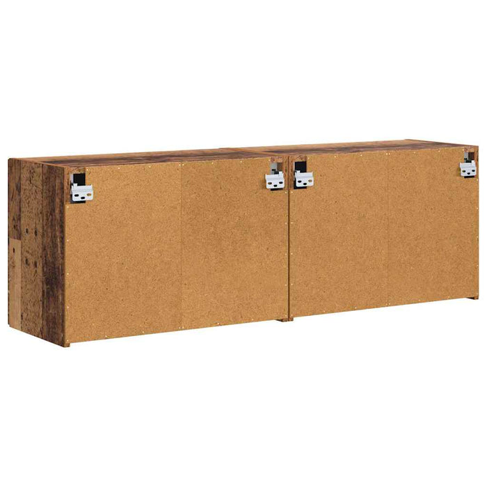 Dulap TV de perete Pe perete 2 pcs Lemn Vechi 59,5 x 31 x 40 cm - WALTI WALTI