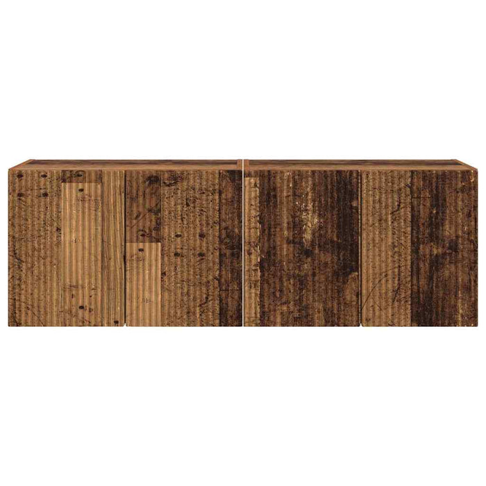 Dulap TV de perete Pe perete 2 pcs Lemn Vechi 59,5 x 31 x 40 cm - WALTI WALTI