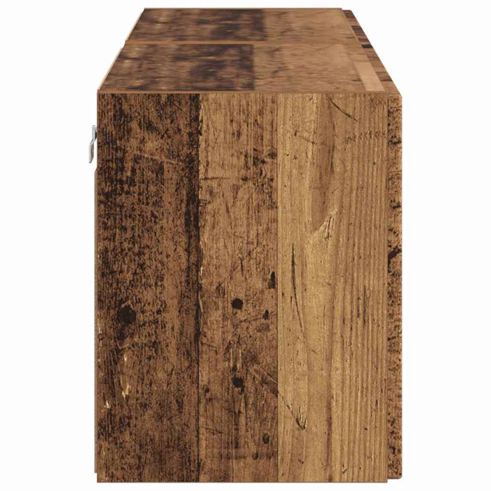Dulap TV de perete Pe perete 2 pcs Lemn Vechi 59,5 x 31 x 40 cm - WALTI WALTI