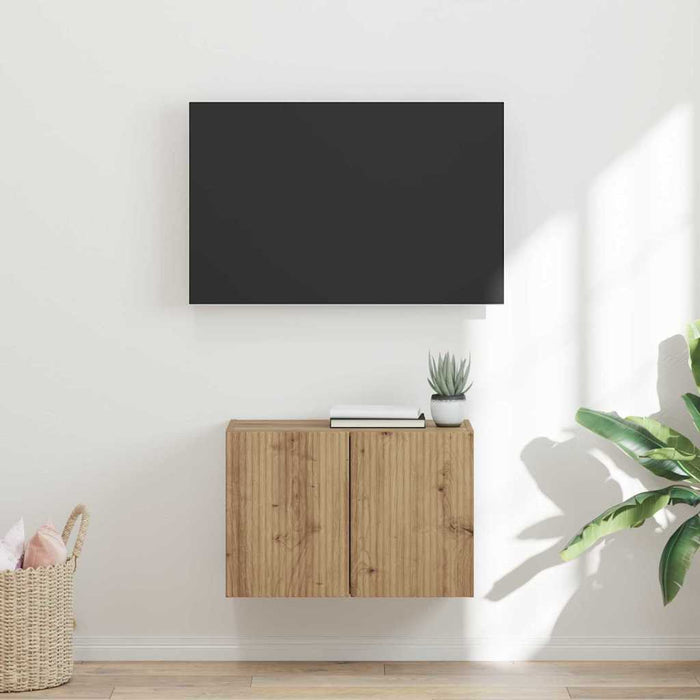 Dulap TV de perete Pe perete Stejar Artizanal 59,5 x 31 x 40 cm - WALTI WALTI