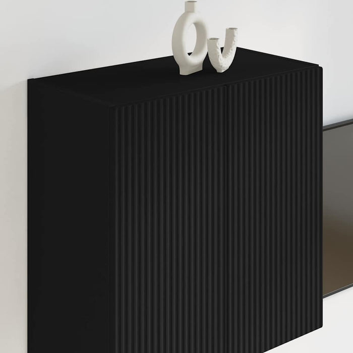 Dulap TV de perete Negru 59,5 x 31 x 60 cm Lemn compozit - WALTI WALTI