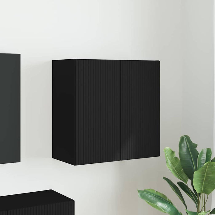 Dulap TV de perete Negru 59,5 x 31 x 60 cm Lemn compozit - WALTI WALTI
