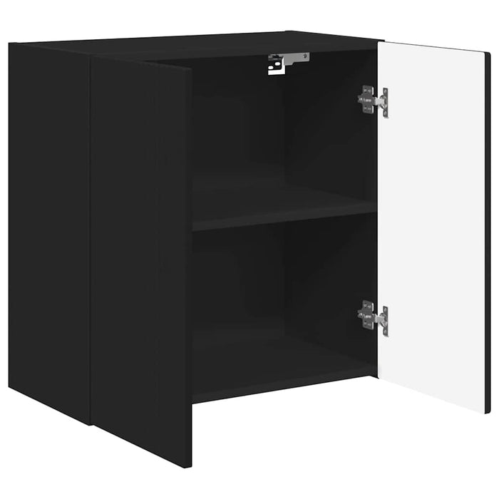 Dulap TV de perete Negru 59,5 x 31 x 60 cm Lemn compozit - WALTI WALTI